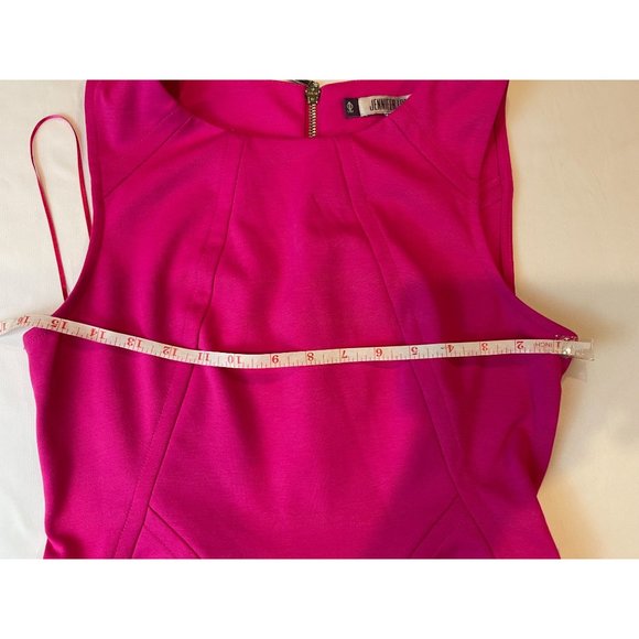 Jennifer Lopez Womens Skater Dress Crew Neck Back Zip Sleeveless Pink Size 6 - Picture 5 of 9